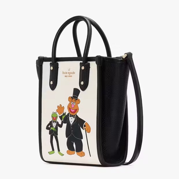 ♠️Kate Spade New York X Disney Muppets Ella Mini Tote Crossbody, Black Multi NWT - Picture 2 of 7